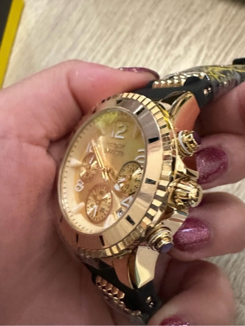 Invicta BLU Women's Watch - 39mm, Gold, Black (36909) - Picture 7 of 10